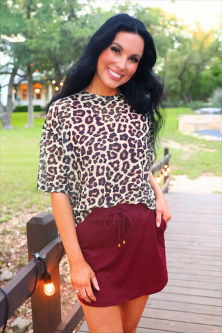 Emma Mesh Tee- Safari Chic