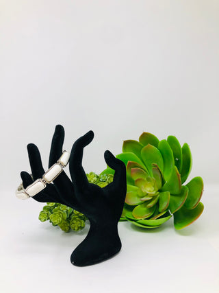 Cuff Rectangle Stone Bracelet