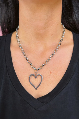 Open Heart Chain Necklace