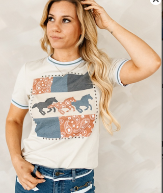Wild & Free Running Horse Top