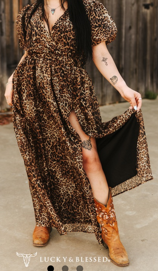 Wild About You Leopard Maxi Dress