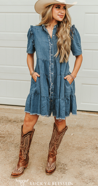 Denim Days Tiered Dress