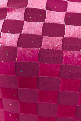 Times Square Velvet Mesh Top