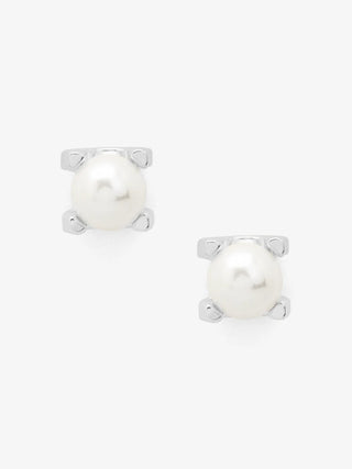 Pearl Stud Earring - Rhodium