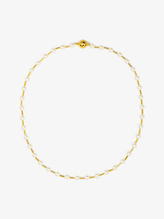 Small Pearl Beaded Magnet Short Necklace