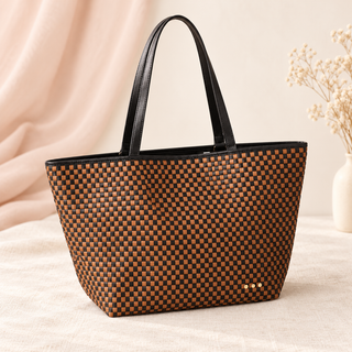 Woven Tiffany Organizer Tote Bag