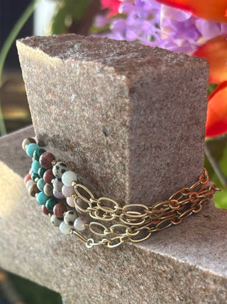 Desert Bloom Beaded Wrap Bracelet
