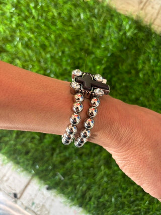 Cross My Heart Stretch Bracelet