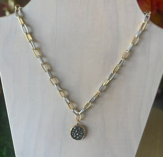 Mixed Metal Midnight Spark Necklace