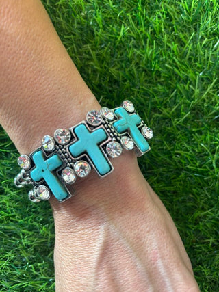 Cross My Heart Stretch Bracelet