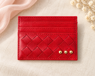 Mariah Woven Small Card Holder Wallet