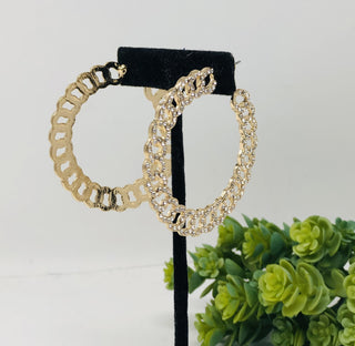 Textured Rhinestone Earring