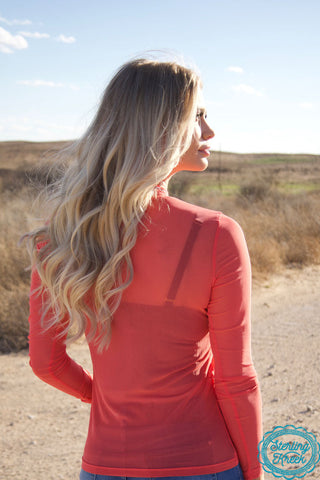 Meshed Out Coral Top