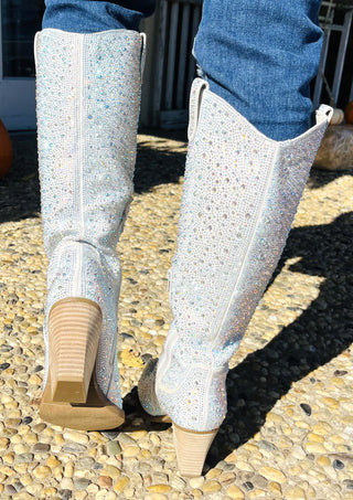 Very G Katy Silver Bling Tall Boot