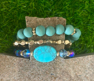 Turquoise Glow Bracelet Stack